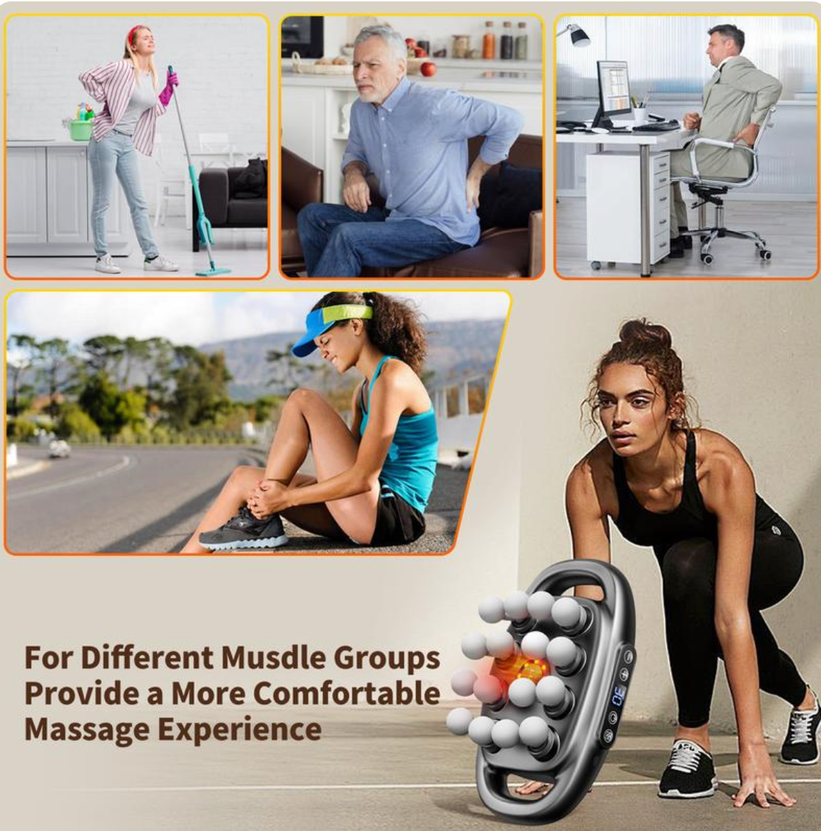 Multi-Functional Automatic 12-Head Muscle Massage Gun