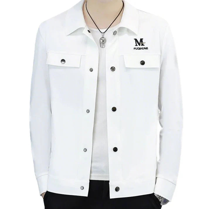 Men's Windproof Lightweight Button-Down Jacket