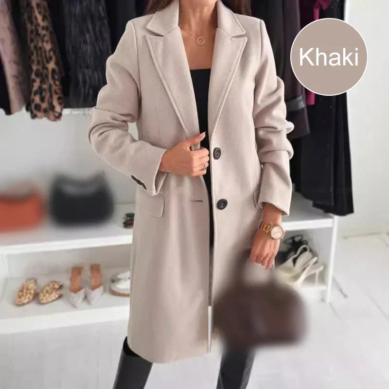 Women’s Elegant Tailored Long Coat