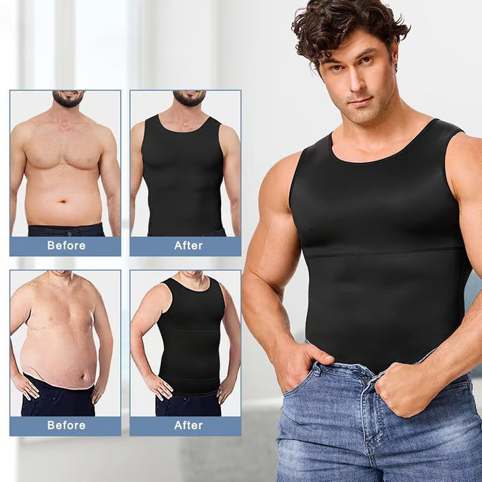 🔥Men's Sleeveless Solid Shapewear Undershirt