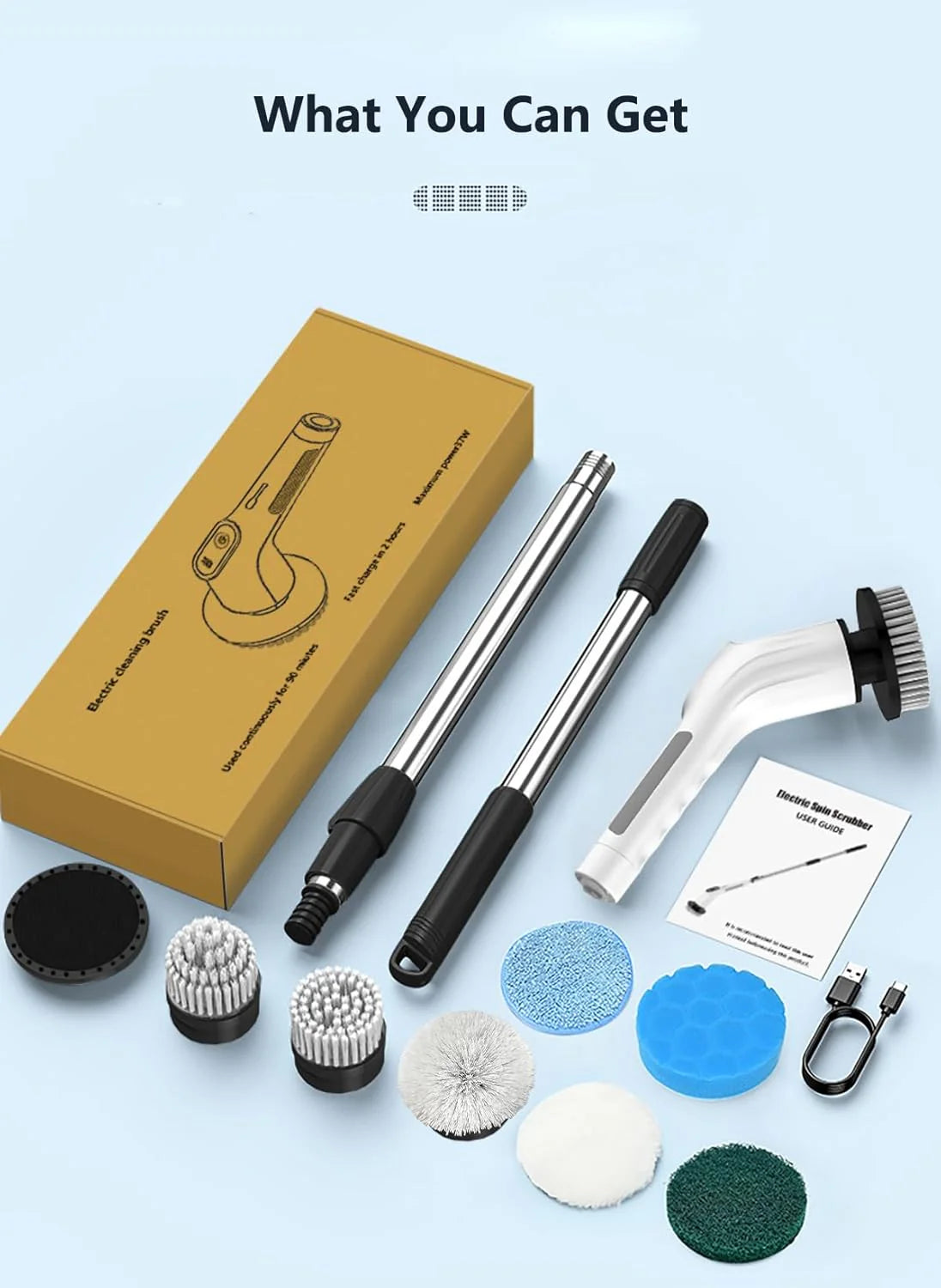 9 in 1 Electric Spin Scrubber