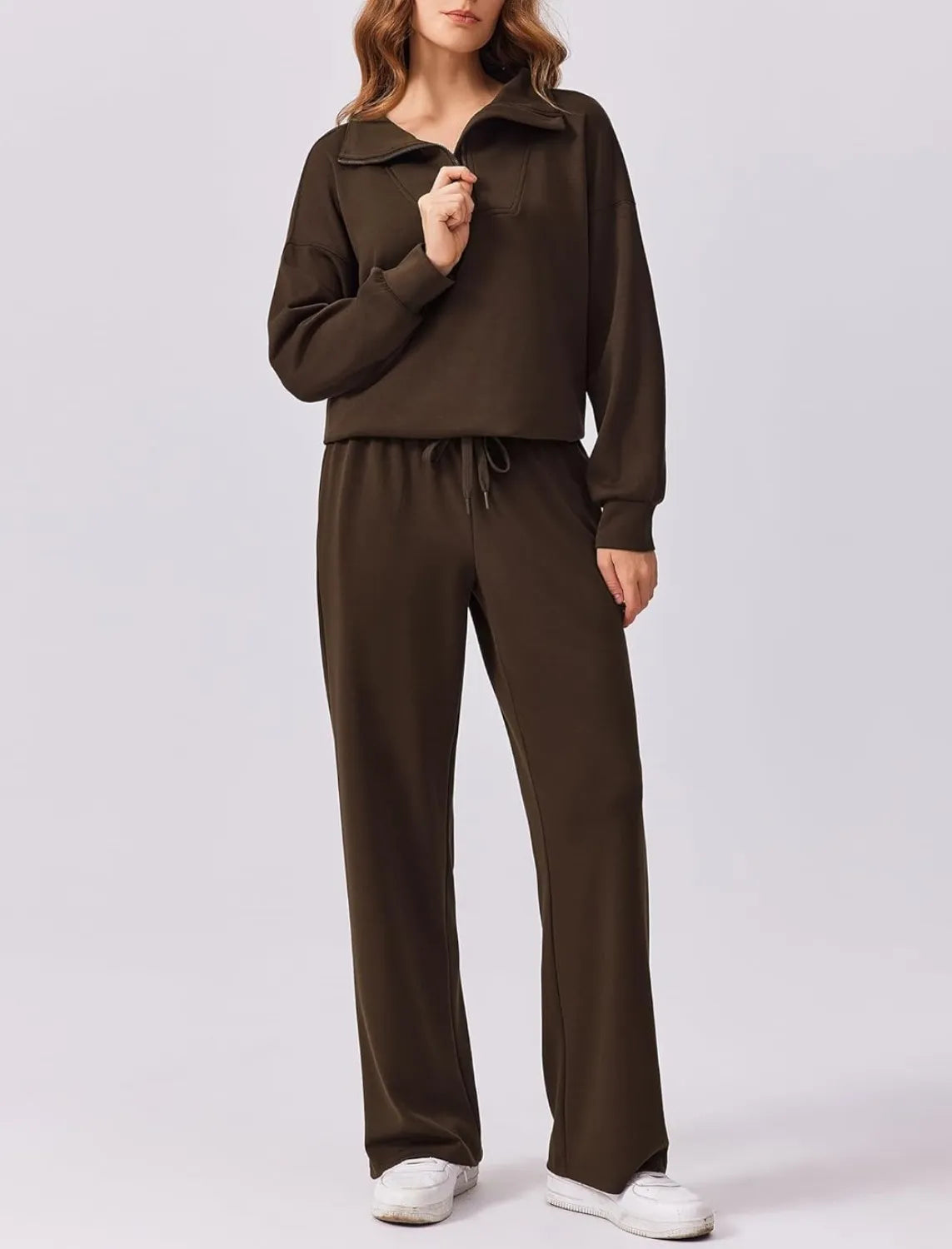 Oversized Sweatshirt Wide Leg Pants Two Piece Set