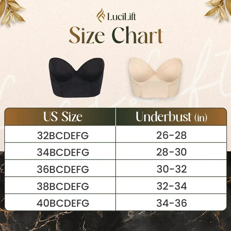 Low Back Strapless Bra