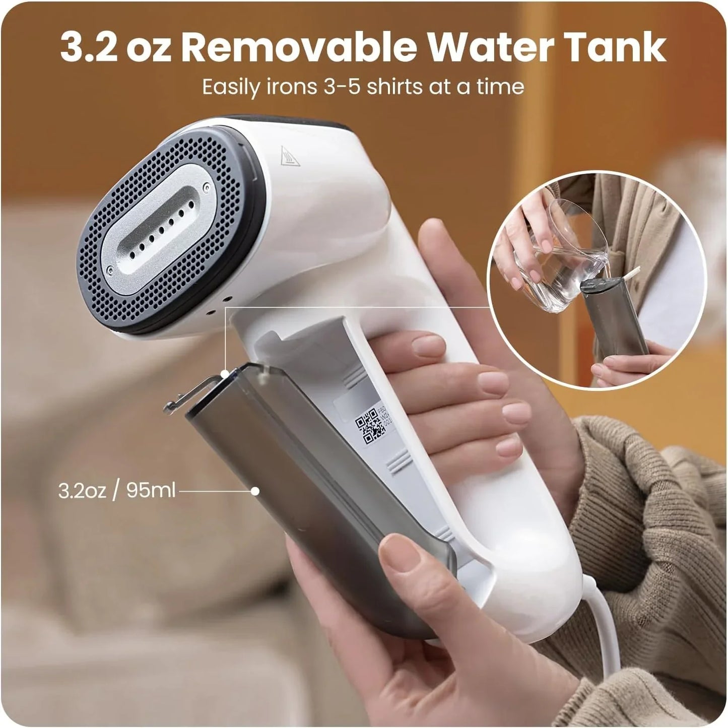 Portable Powerful Handheld Garment Steamer for Clothes & Travel