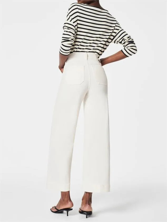 👖Tummy Control Cropped Wide-Leg Jeans