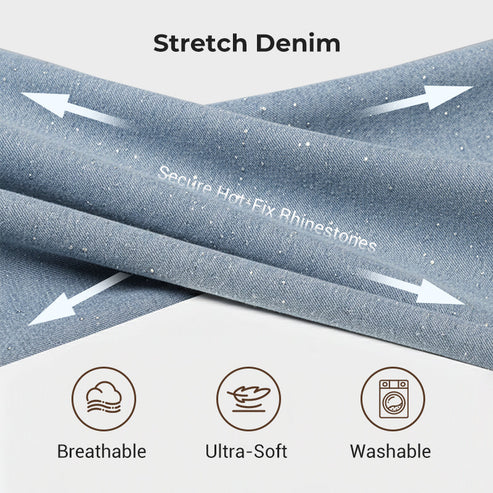 🔥Straight Leg Jeans With Rhinestones