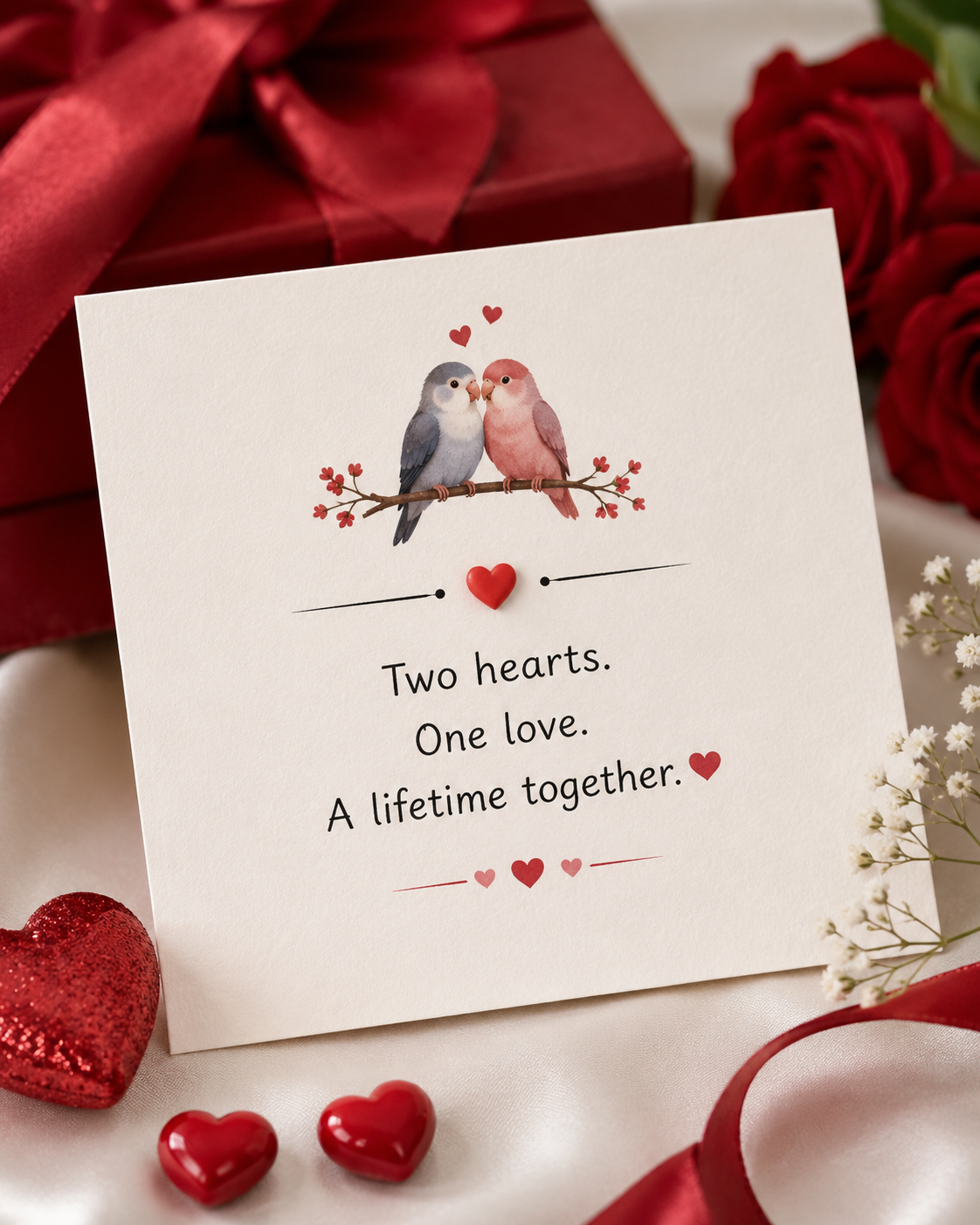 Romantic Love Gift Hamper for Couples | Heart-Shaped Rose & Gift Box