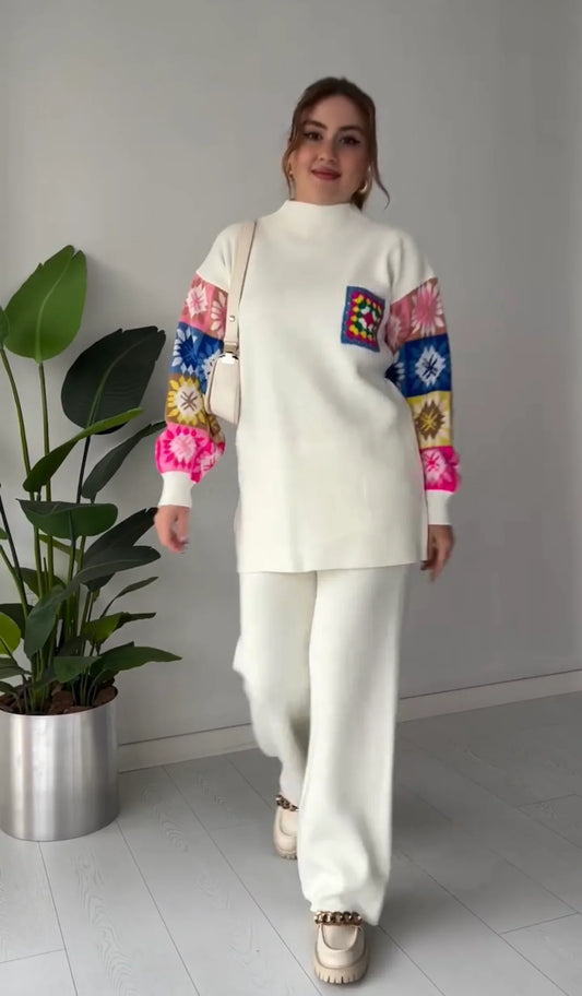 Raima Embriodery Coord Set