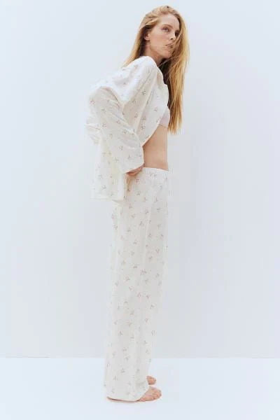 Bow Patterned Pajamas Set