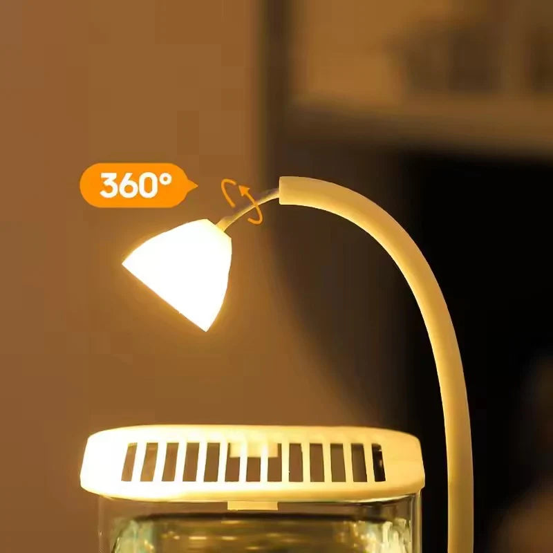 Multi-Functional Ice Crystal Desktop Aquarium Setup with Lamp