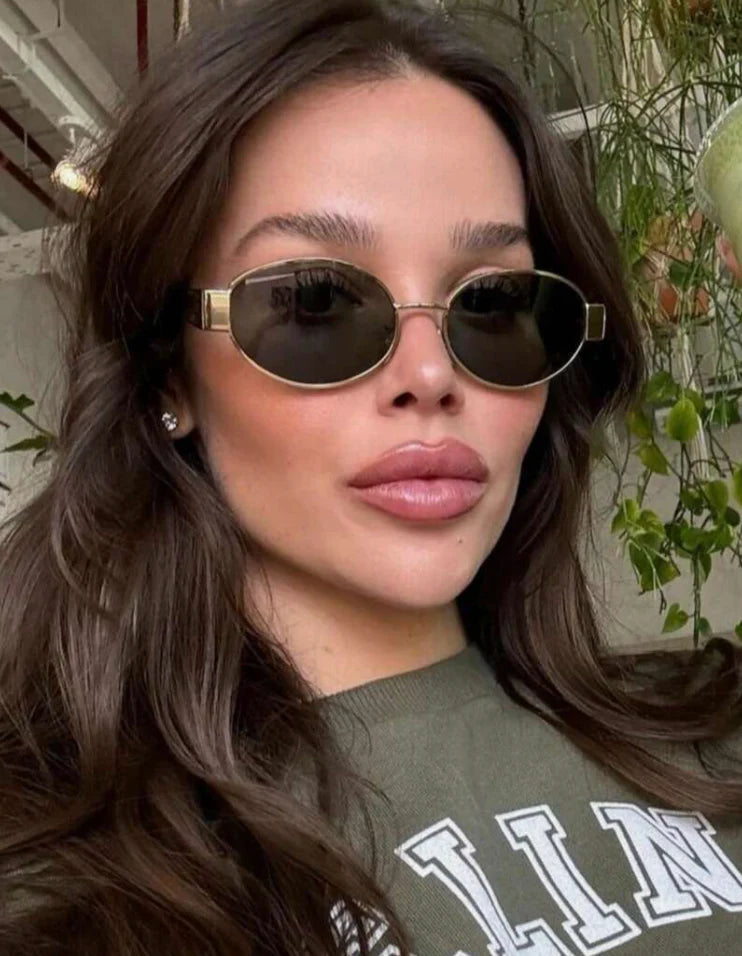 Vintage Oval Small Metal Frame Glasses