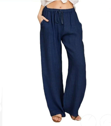 Women's Summer Linen Cotton Wide Leg Pants
