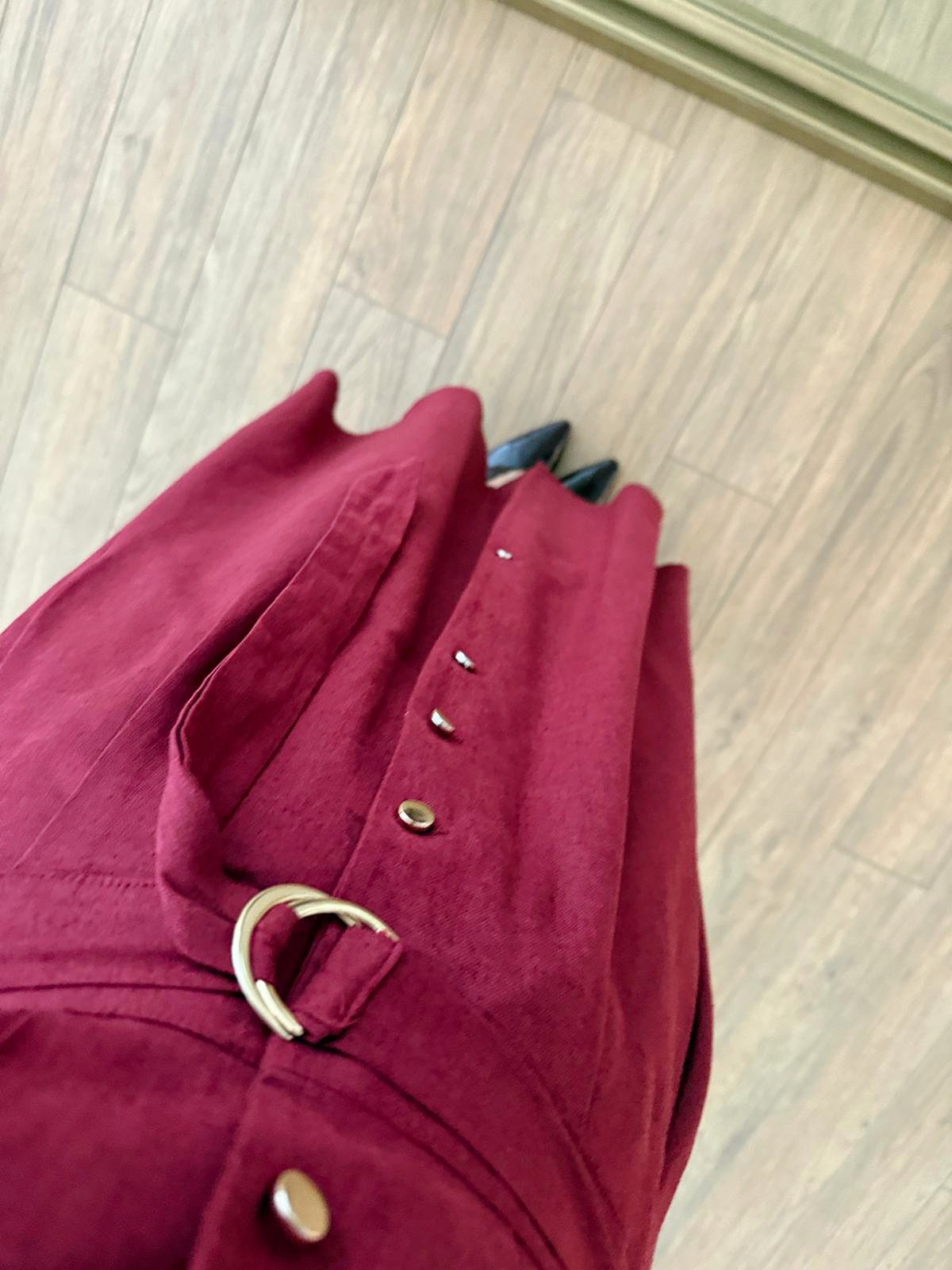 Omilika Gold Buttoned Belted Linen Dress