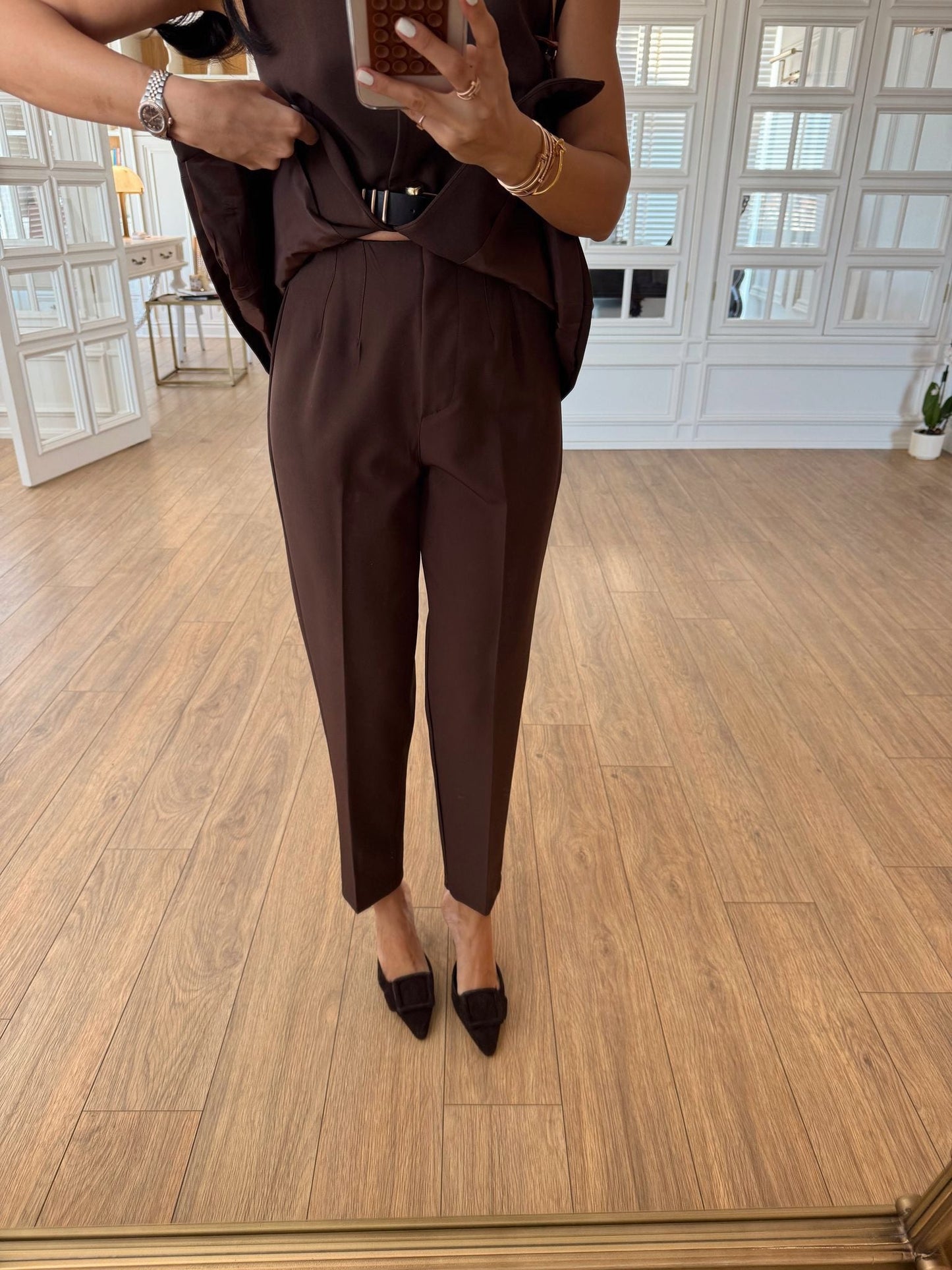 Dali Belted Flato Trouser Vest Suit