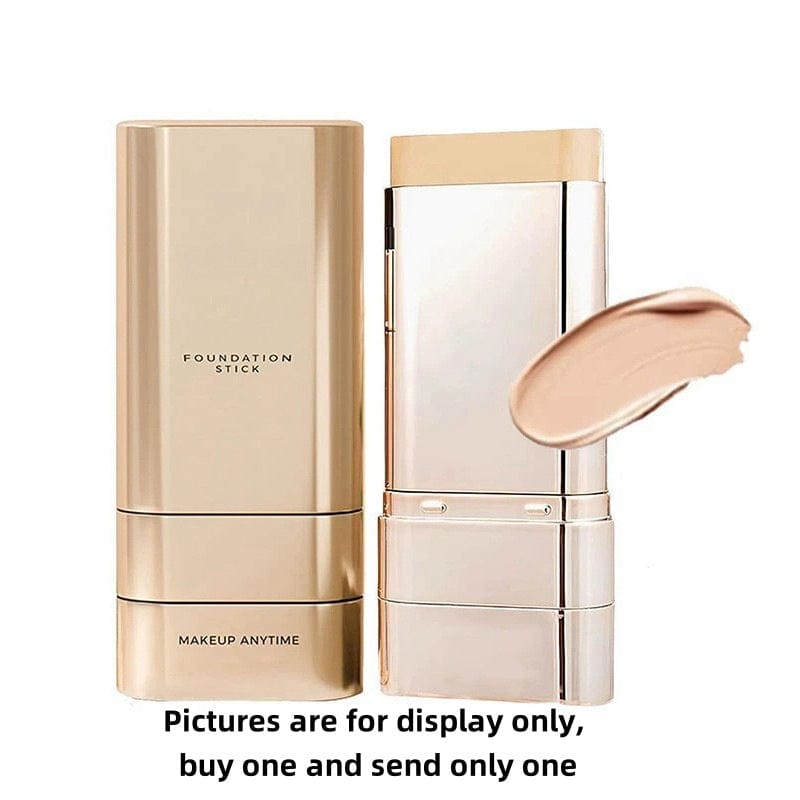 2 in 1 Foundation Stick with Brush, Multi-use Double Head Foundations Make up Sticks for All Skin Types