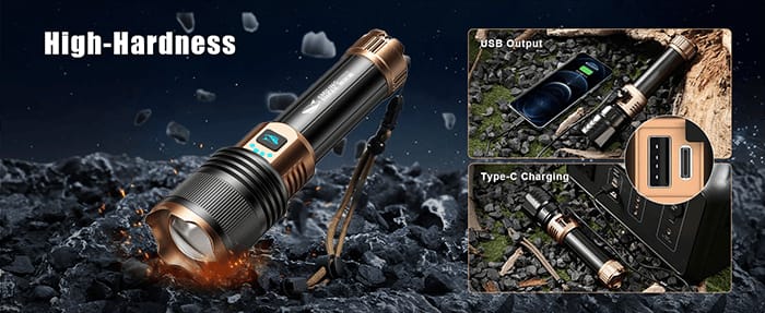 SKYFIRE LED Flashlights High Lumens with Ignition Lens