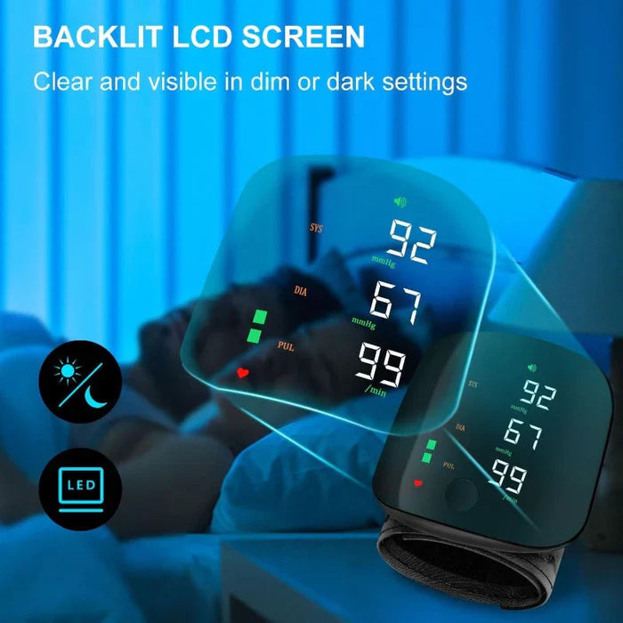 USB-C Rechargeable Wrist Blood Pressure Monitor
