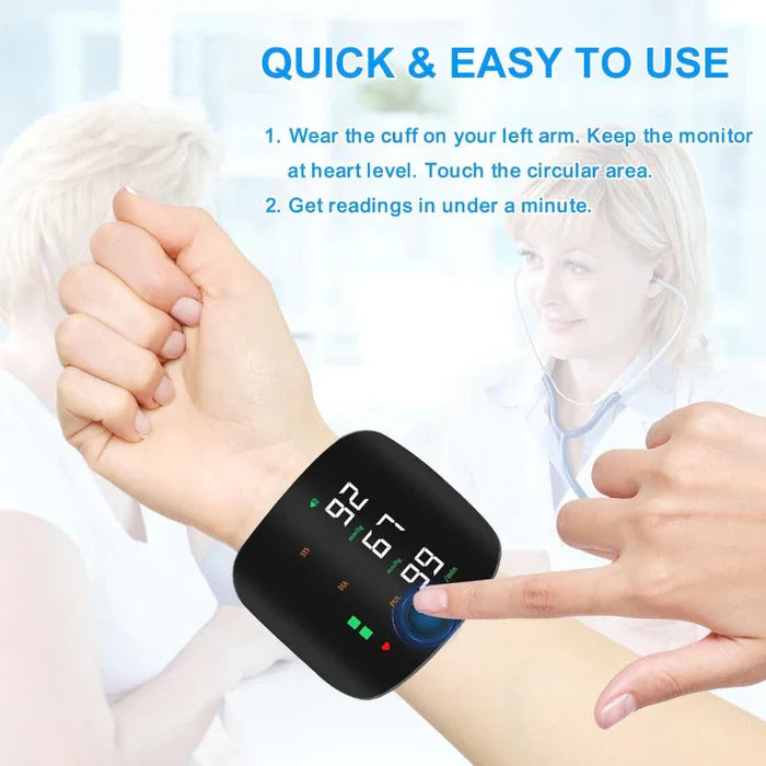 USB-C Rechargeable Wrist Blood Pressure Monitor
