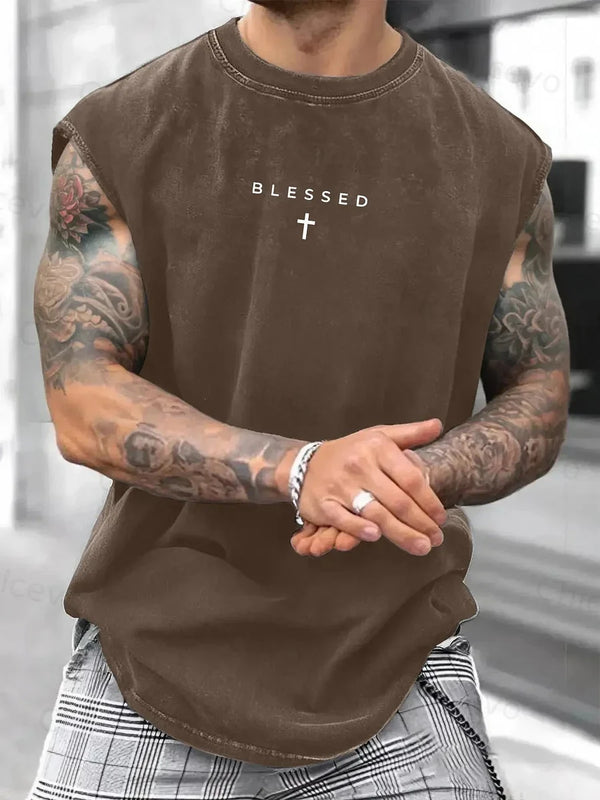 Blessed Oversized Muscle Tee