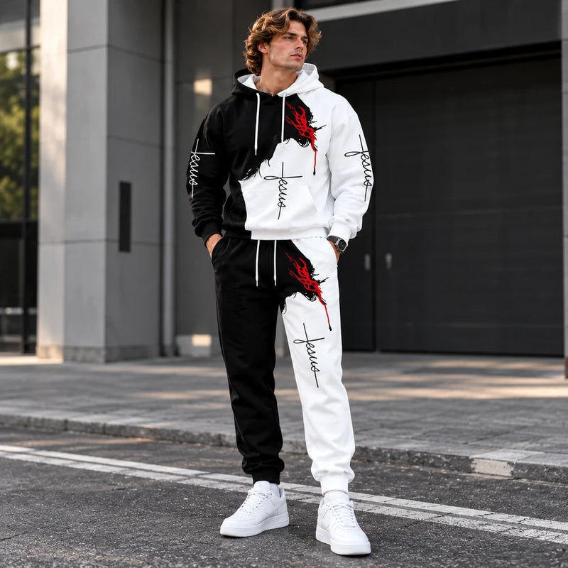Graphic Hoodie Jogger Set