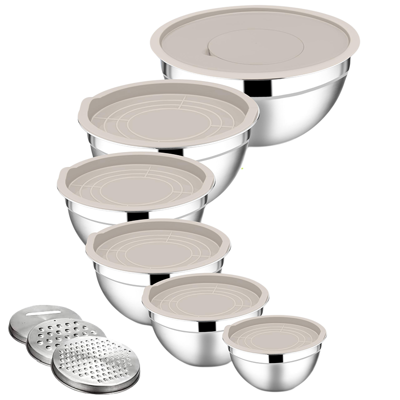 KitchenJoy Nesting Stainless Bowl Set