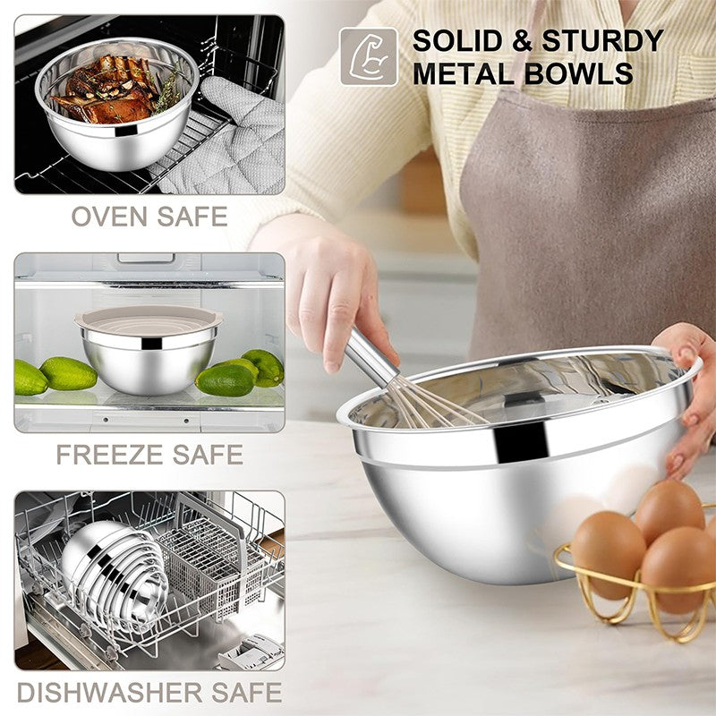 KitchenJoy Nesting Stainless Bowl Set