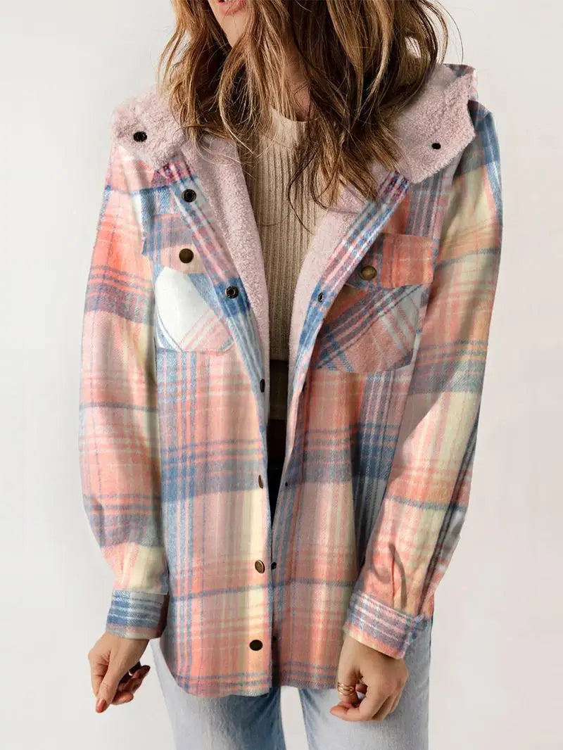 Cozy Plaid Fleece-Lined Jacket