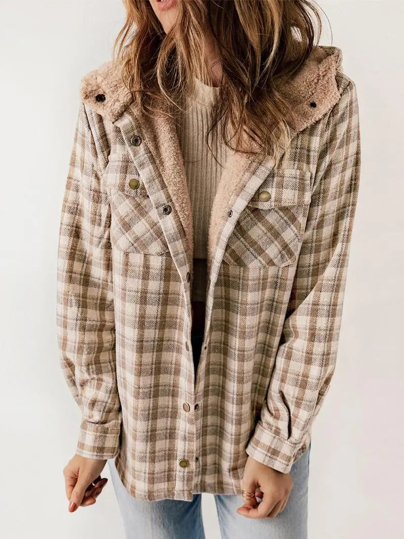 Cozy Plaid Fleece-Lined Jacket