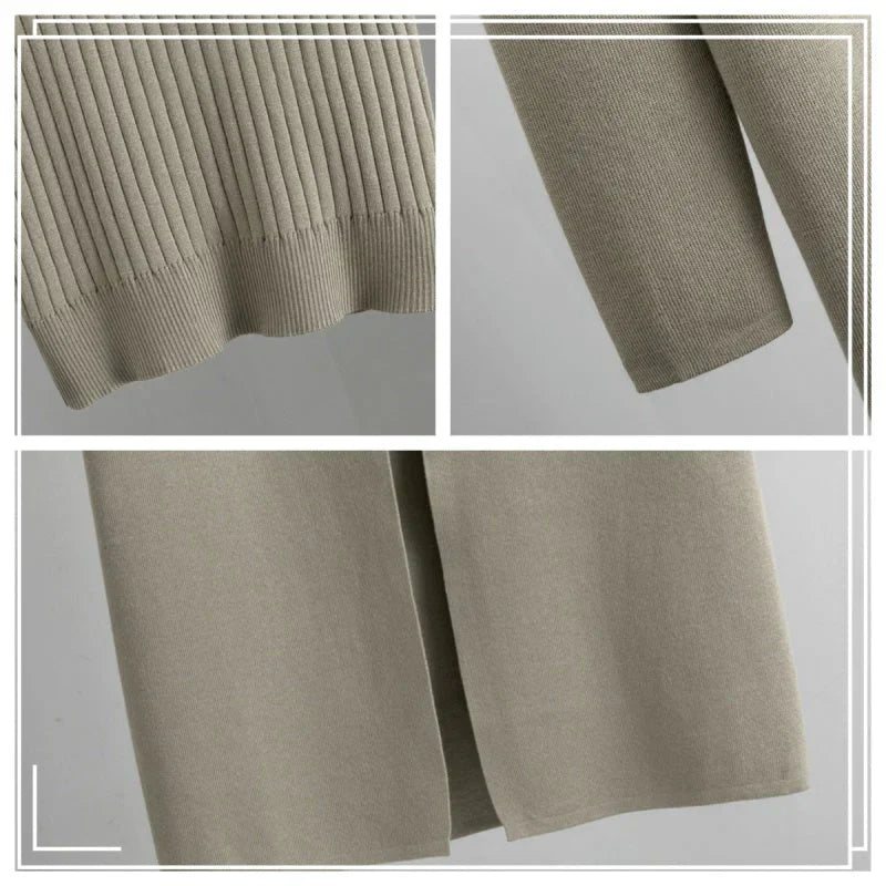 3-Piece Set - Autumn Sleeveless Vest & Cardigan & Trousers