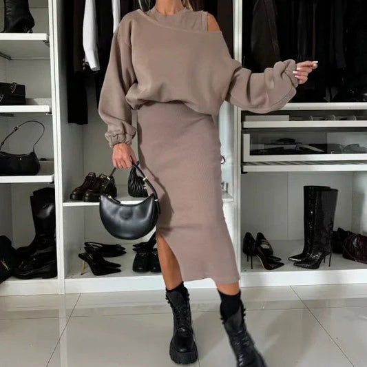 Ladies Top & Sleeveless Dress 2 Piece Set