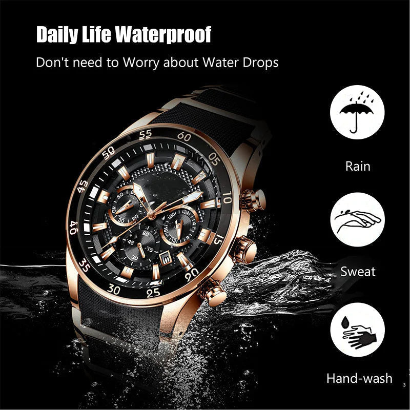 Men's Waterproof Multifunctional Quartz Watch ( Two Year Warranty)