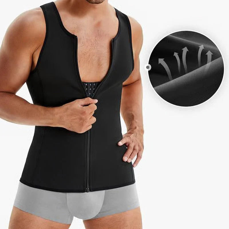 Men's slimming vest with zipper