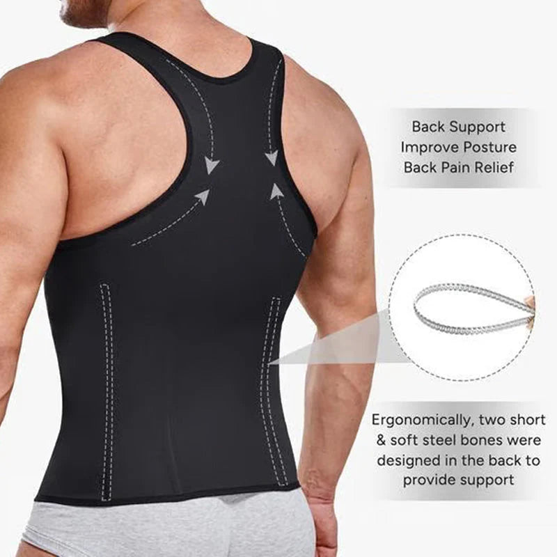 Men's slimming vest with zipper