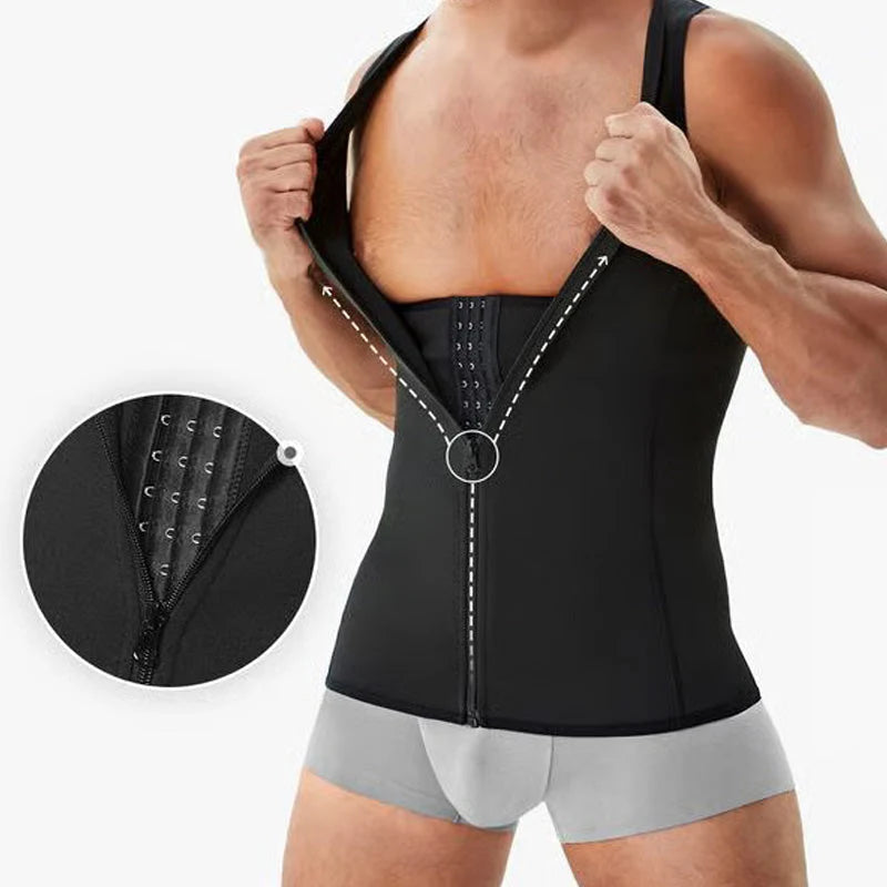 Men's slimming vest with zipper