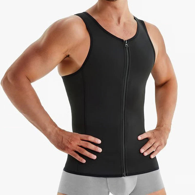 Men's slimming vest with zipper