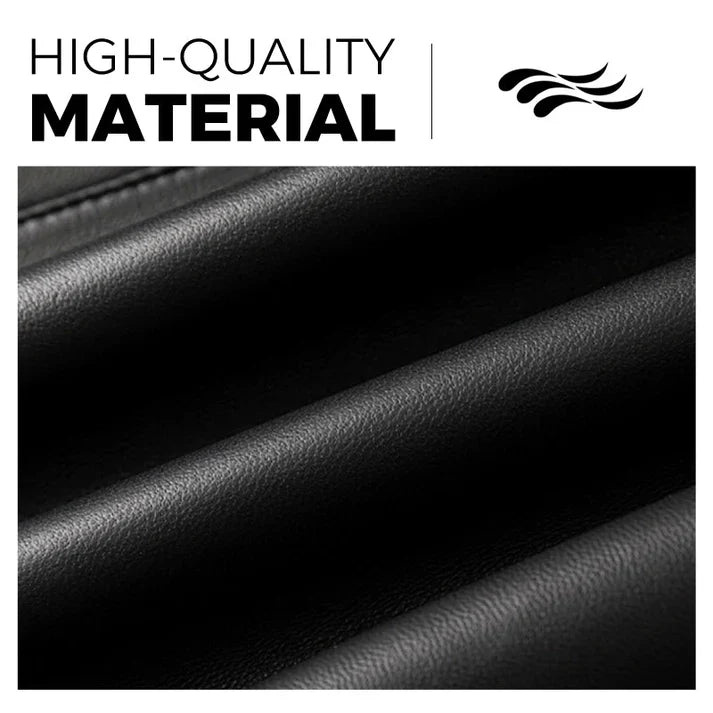 Men's Fashion Barley-Weave Leather Jacket