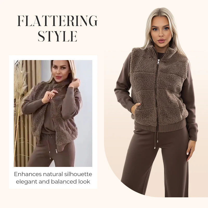 Your New Go-To Winter Outfit – 3-Piece Warm Knit Lounge Set That Keeps You Cozy, Chic & Confident All Day